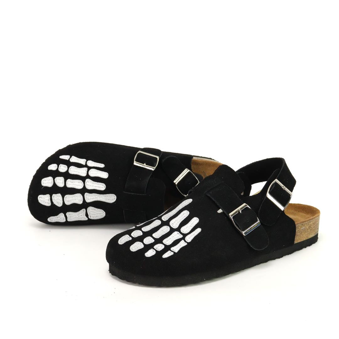 Skeleton Clogs with Black Straps