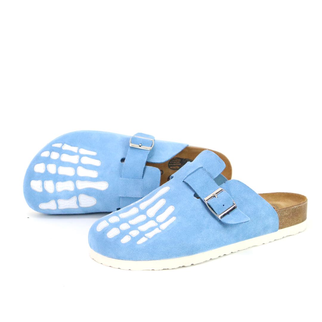 Mules Squelette bleu bébé