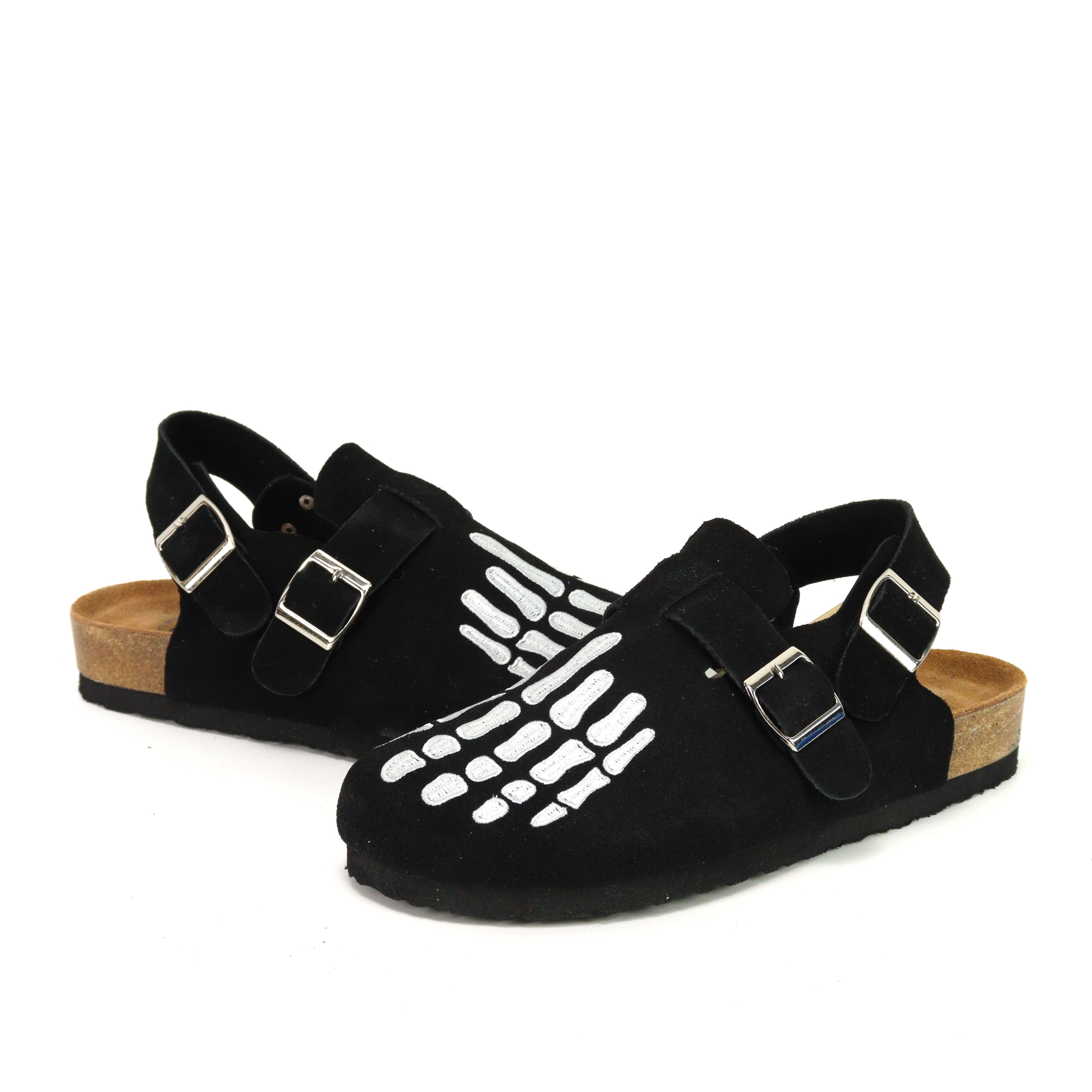 Skeleton Clogs with Black Straps