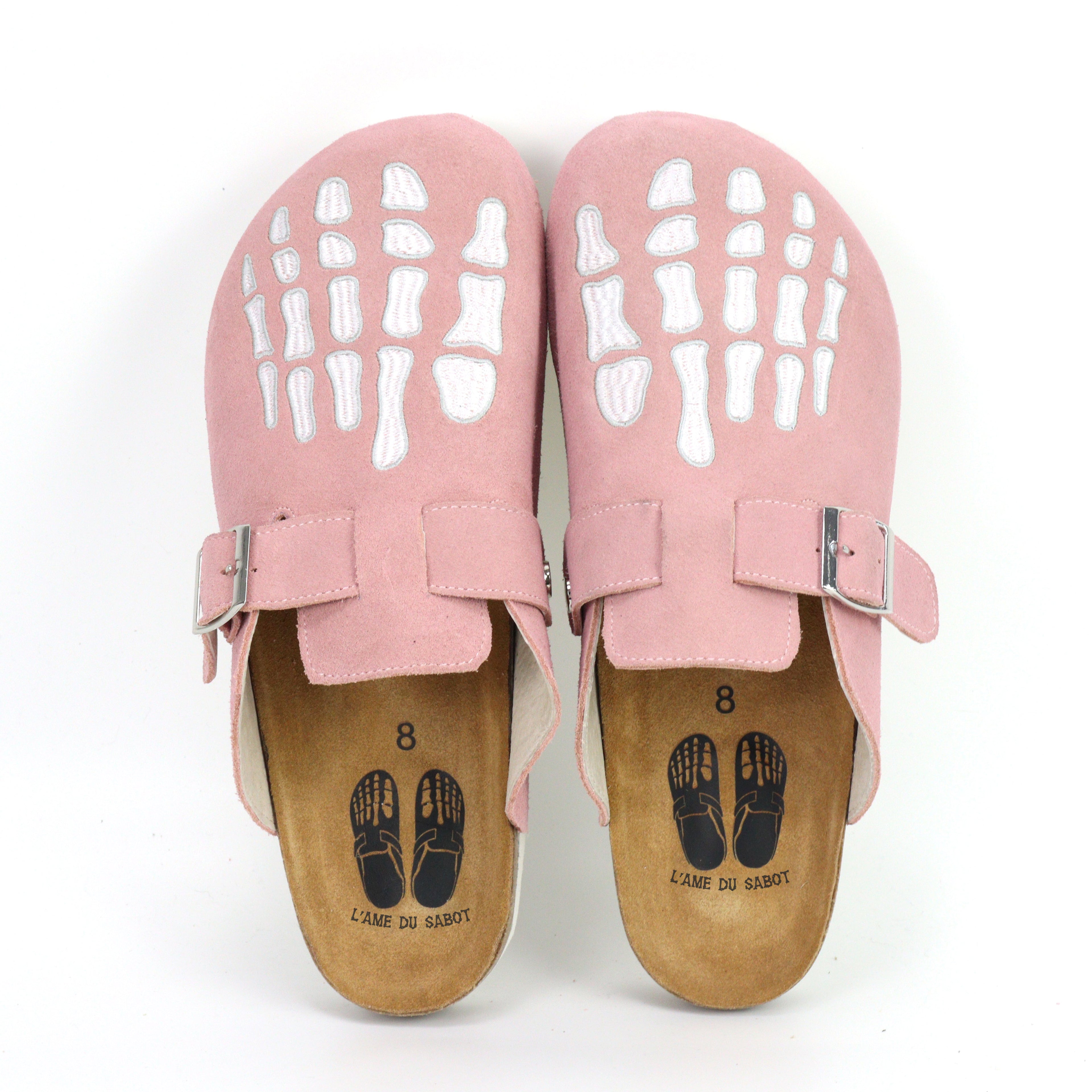 Mules Squelettes roses