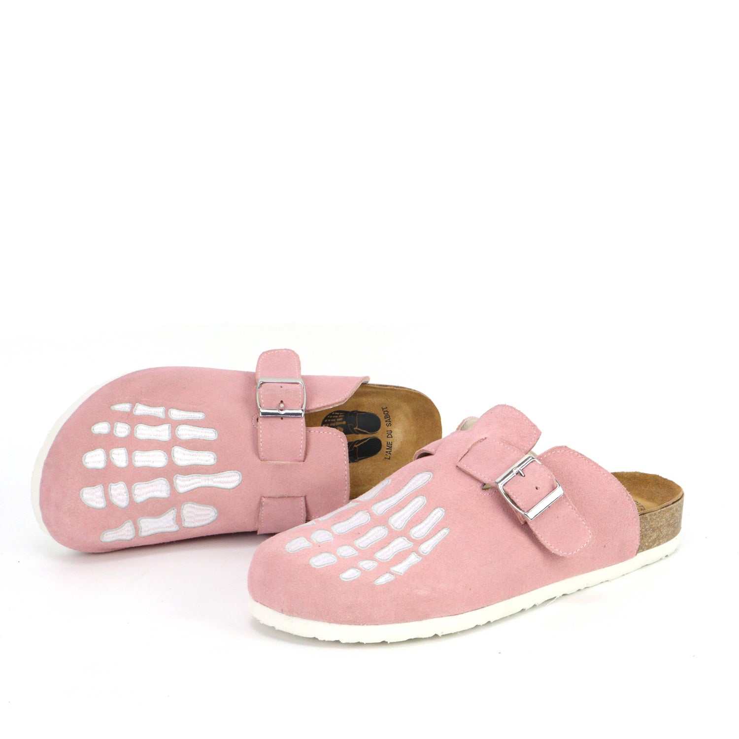 Mules Squelettes roses